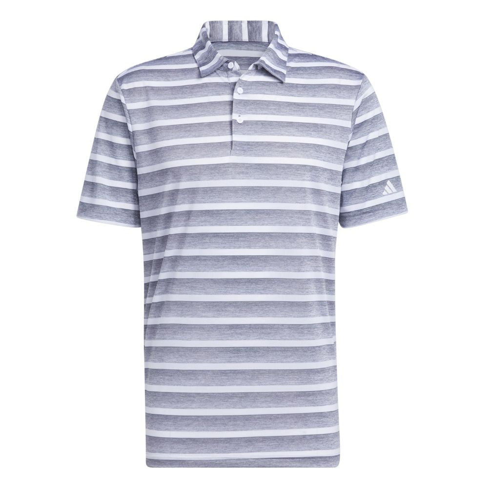 adidas 2 Colour Stripe Mens Golf Polo Shirt 2025 - HR7983 Grey Three / White HR7983 M