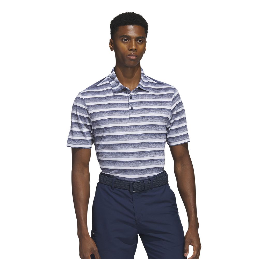 adidas 2 Colour Stripe Mens Golf Polo Shirt 2025 - HS7580