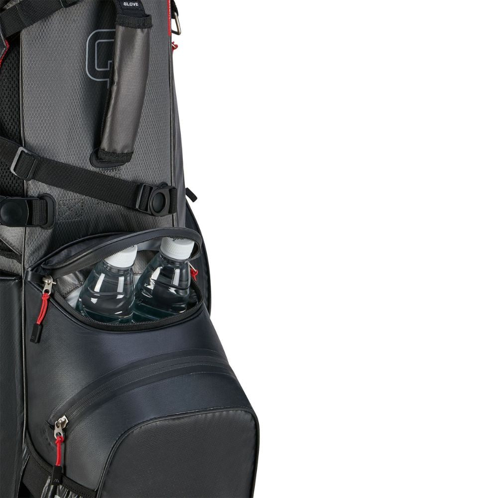 Big Max Aqua Hybrid 4 Golf Stand Bag 2025 - Black / Charcoal / Red