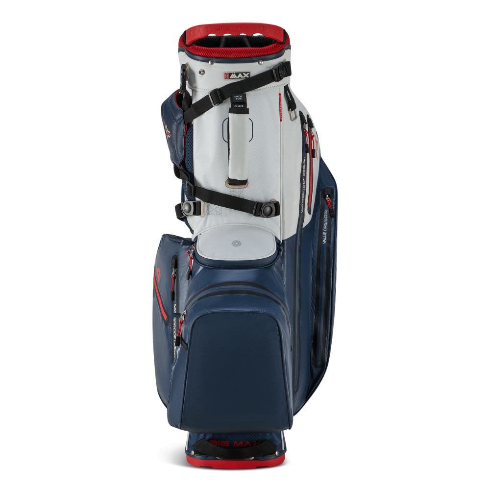 Big Max Aqua Hybrid 4 Golf Stand Bag 2025 - Navy / White / Red