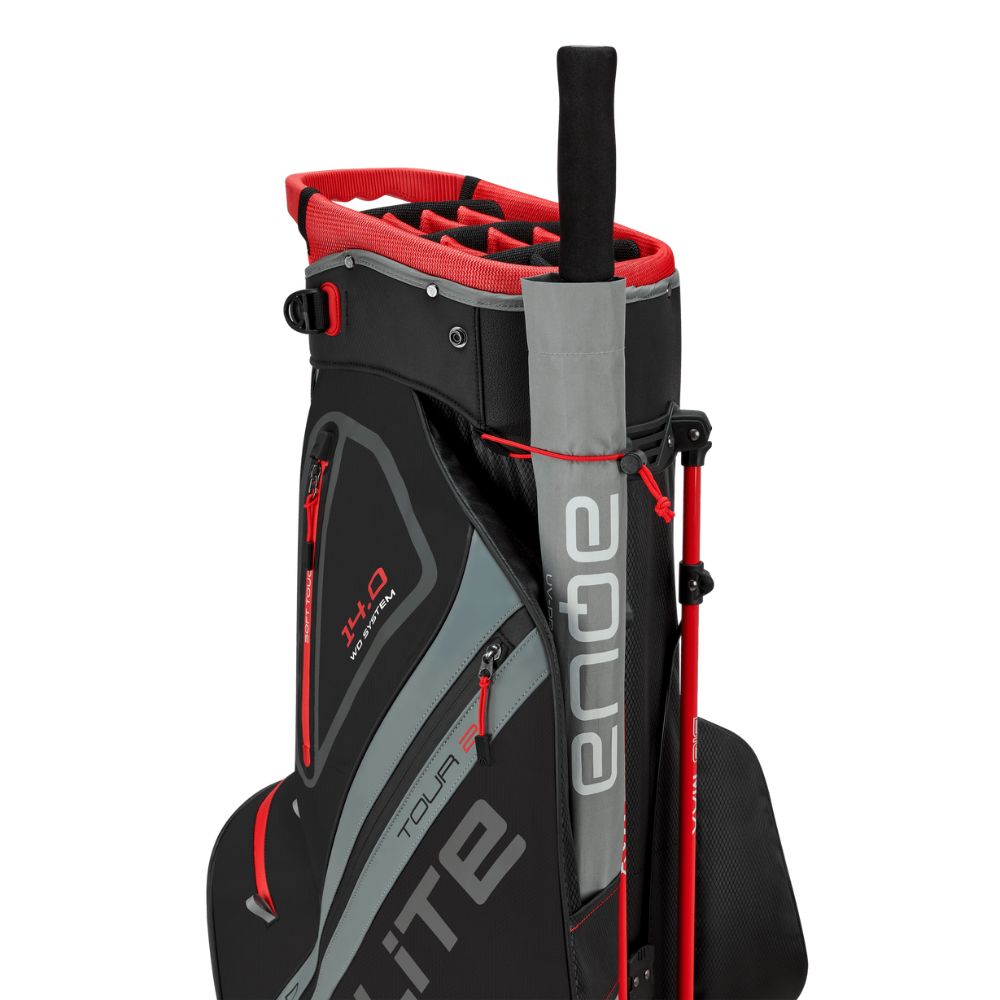 Big Max Dri Lite Hybrid Tour 2 Stand Golf Bag 2025 - Black / Charcoal / Red