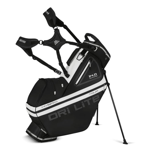 Big Max Dri Lite Hybrid Tour 2 Stand Golf Bag 2025 - Black / Off White Black / Off White