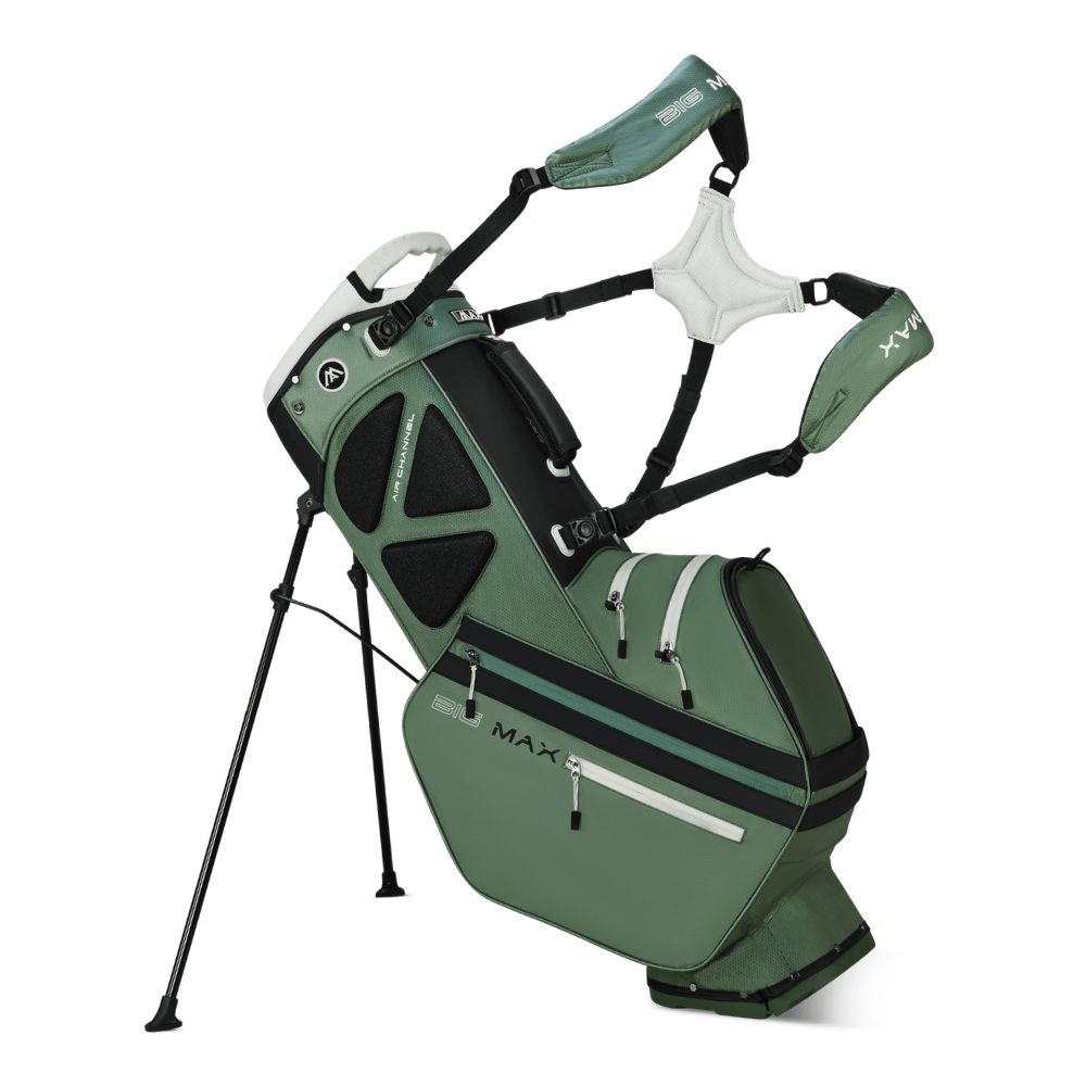 Big Max Dri Lite Hybrid Tour 2 Stand Golf Bag 2025 - Olive Green / Black