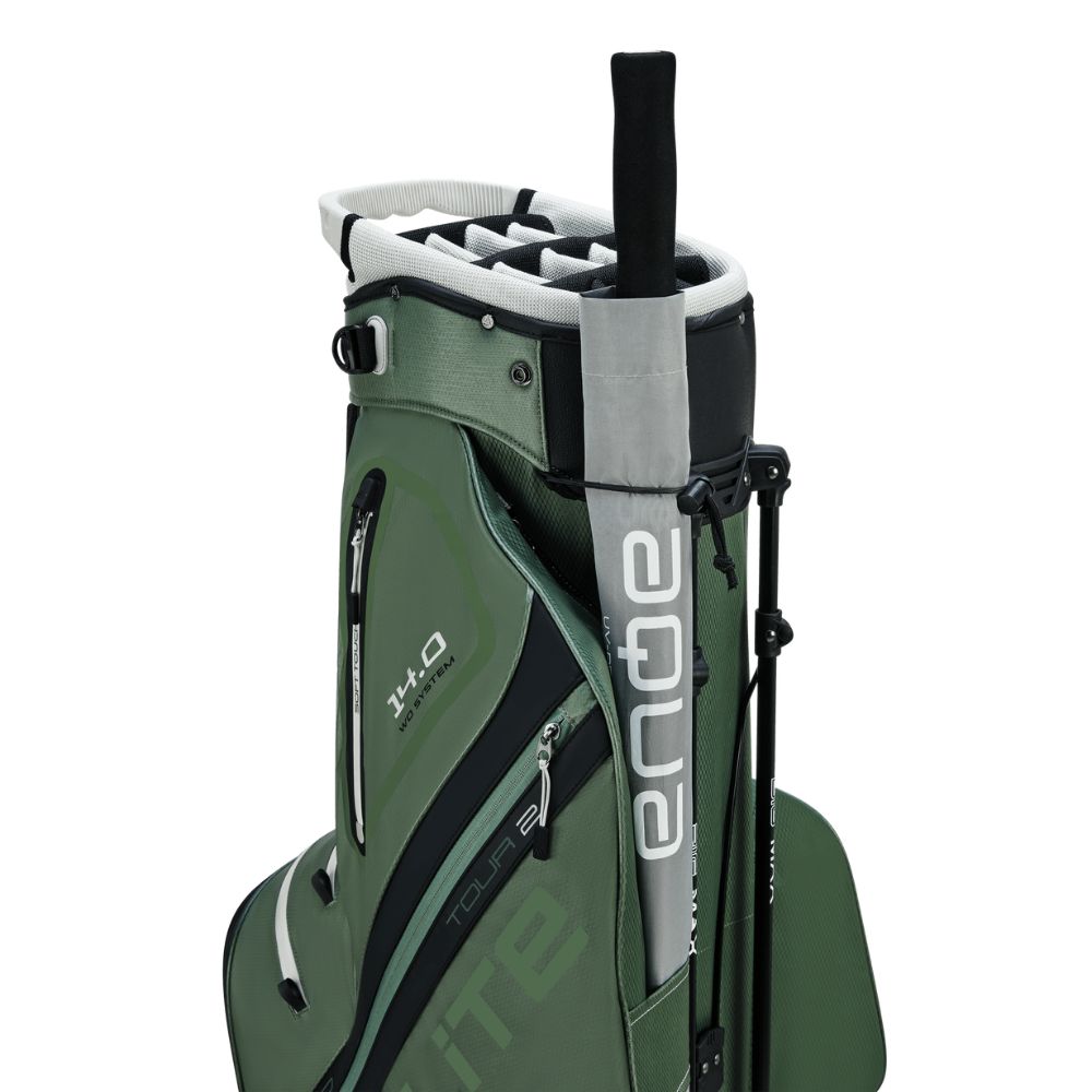 Big Max Dri Lite Hybrid Tour 2 Stand Golf Bag 2025 - Olive Green / Black