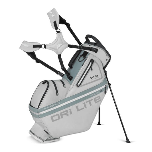 Big Max Dri Lite Hybrid Tour 2 Stand Golf Bag 2025 - Silver / Grey Silver / Grey