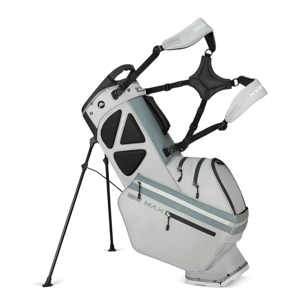 Big Max Dri Lite Hybrid Tour 2 Stand Golf Bag 2025 - Silver / Grey