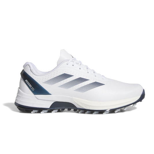 adidas Adizero ZG Mens Spikeless Golf Shoes 2025 - IE3532 White / Collegiate Navy / Zero Metallic 7.5