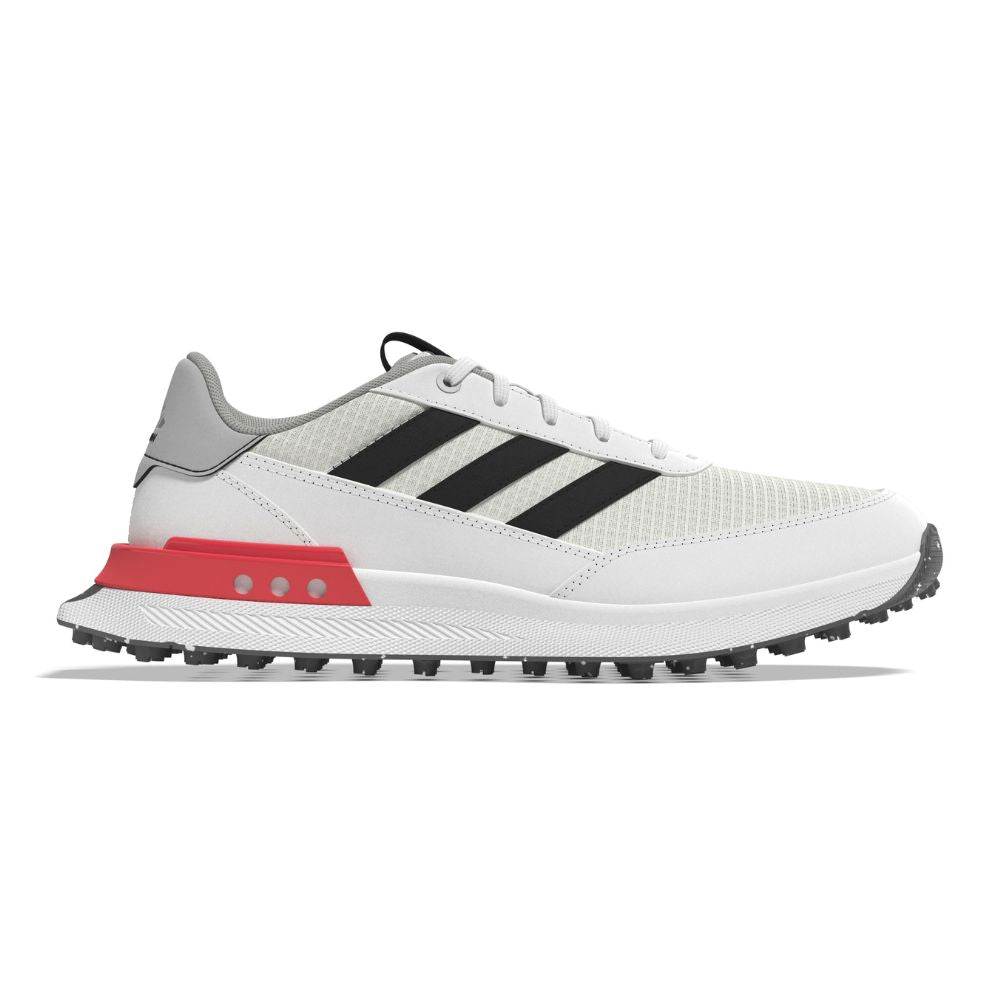 adidas S2G SL Spikeless Junior Golf Shoes 2025 - IH8541 White / Core Black / Lucid Red 3