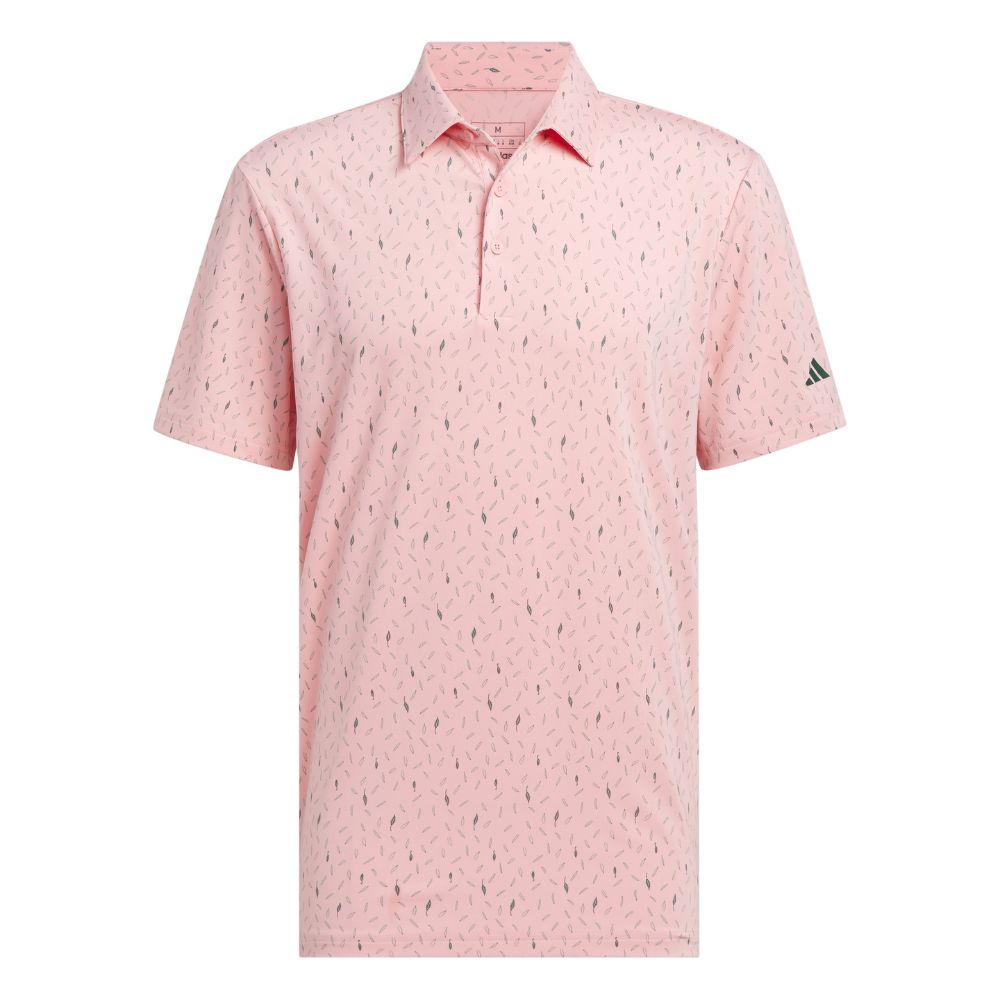 adidas Ultimate365 Allover Print Golf Polo Shirt 2024 - IL0552 Semi Pink Spark M 