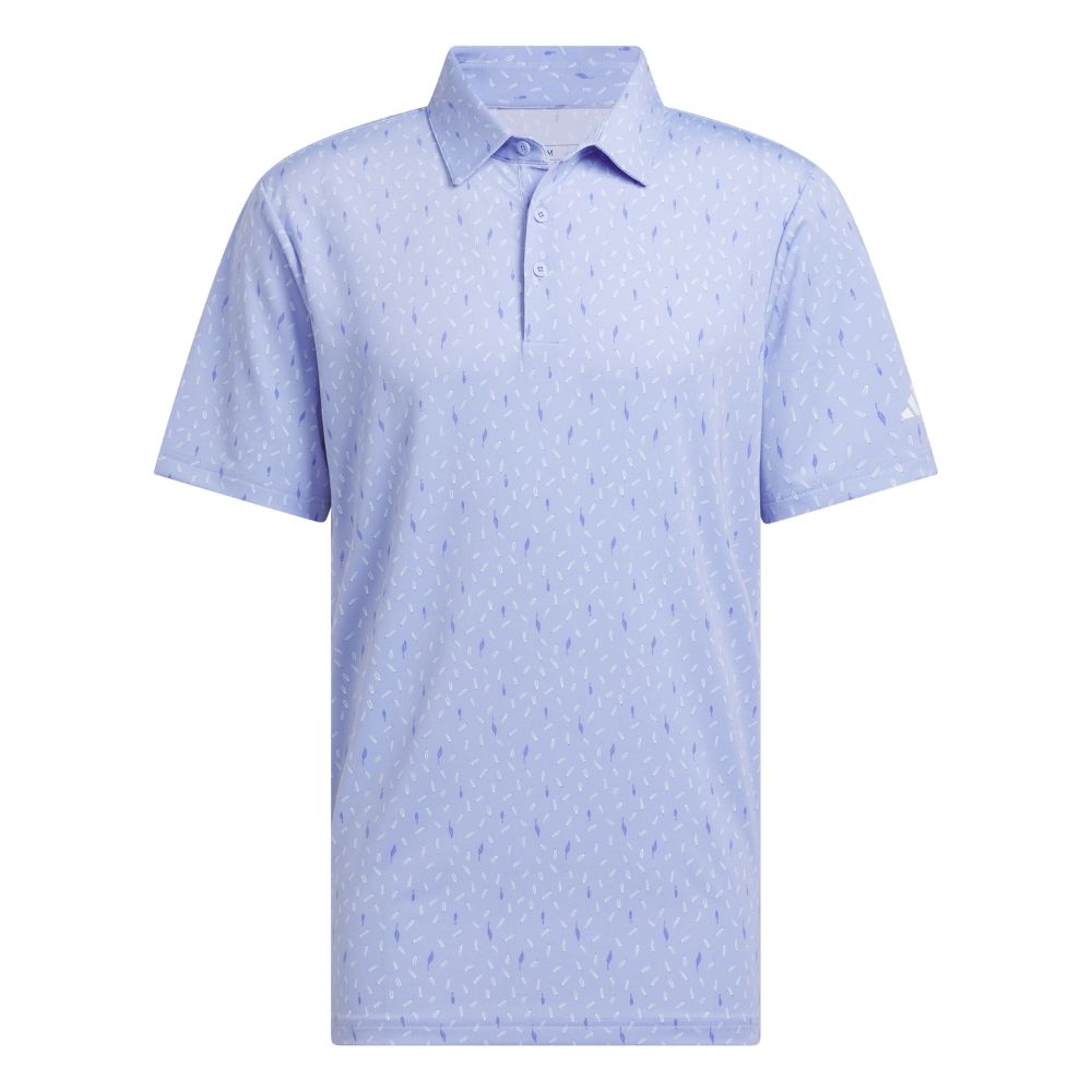 adidas Ultimate365 Allover Print Golf Polo Shirt 2024 - IL0554 Blue Spark M 