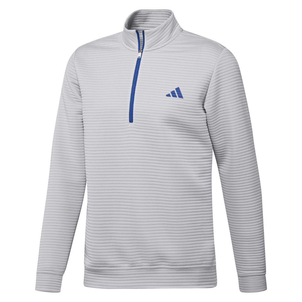 adidas Ultimate365 DWR Textured 1/4 Zip Mens Pullover Golf Top 2025 - IL0559 White M