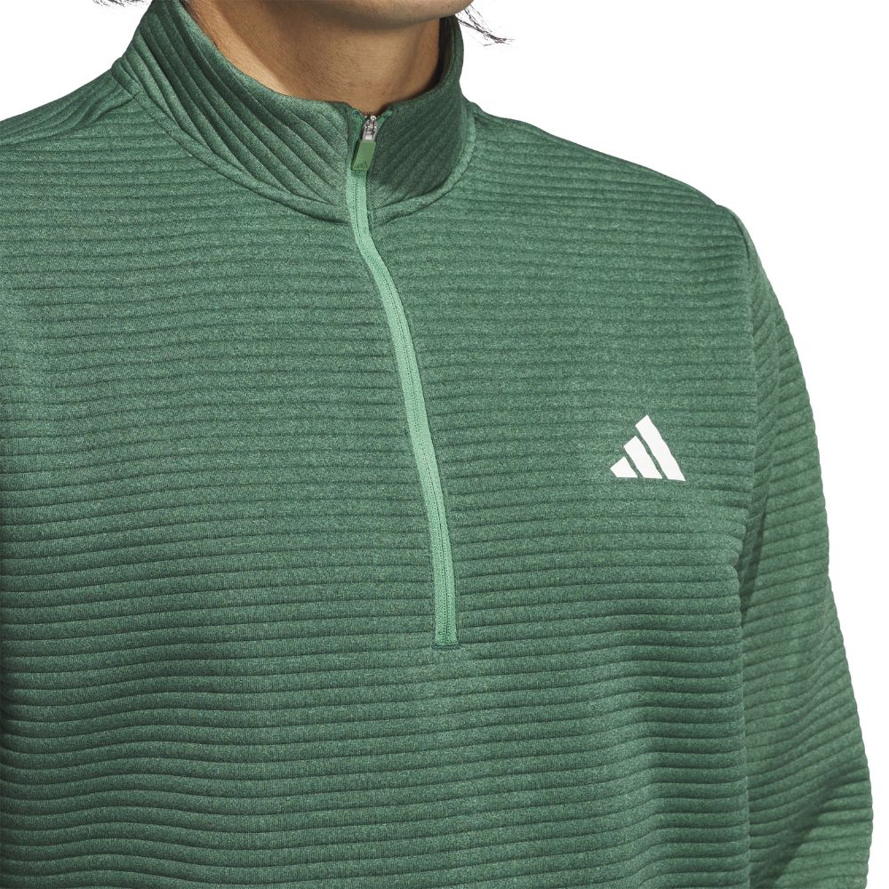 adidas Ultimate365 DWR Textured 1/4 Zip Mens Pullover Golf Top 2024 - IL0560   