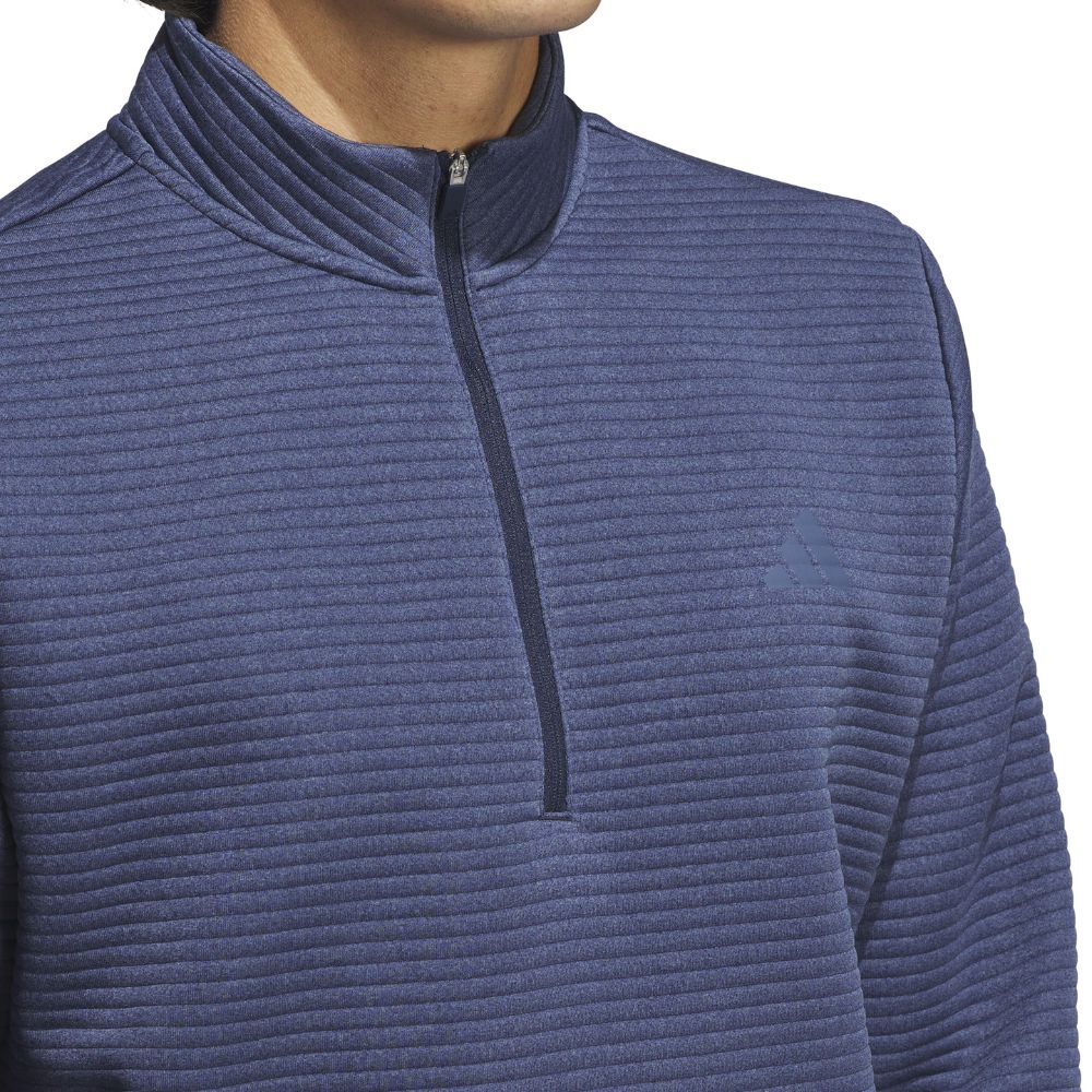 adidas Ultimate365 DWR Textured 1/4 Zip Mens Pullover Golf Top 2024 - IL0562   