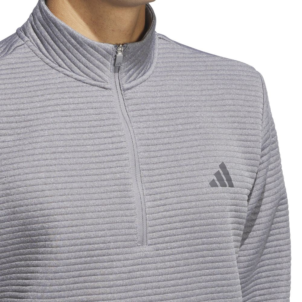 adidas Ultimate365 DWR Textured 1/4 Zip Mens Pullover Golf Top 2024 - IL0563   