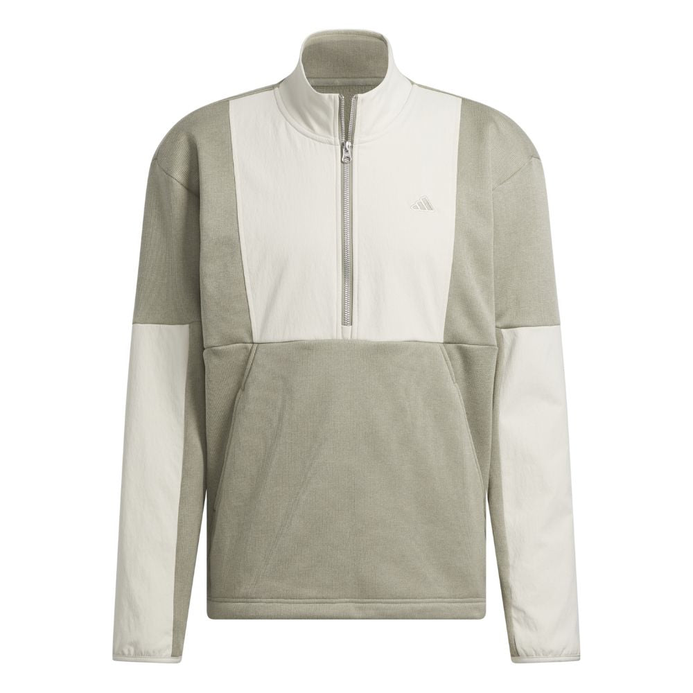 adidas Go-To DWR Mens Hybrid 1/2 Zip Golf Pullover Top 2024 - IL0575 Silver Pebble / Alumina M 