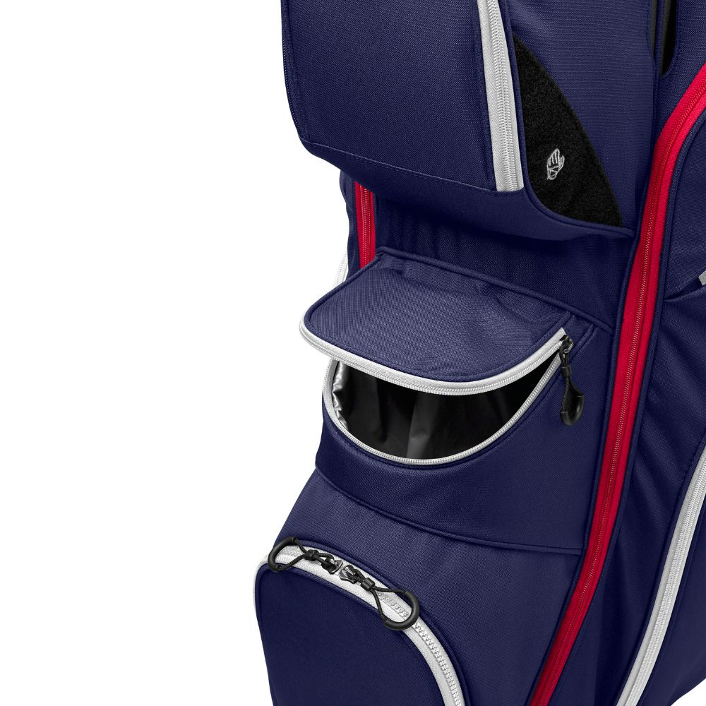 Wilson Golf I-Lock 4 Organiser Cart Bag 2025 - Navy / White / Red