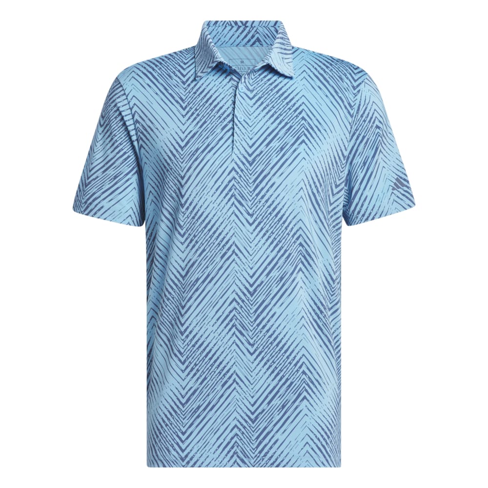 adidas Golf Ultimate365 All Over Print Polo Shirt IU4390 Sea Blue Burst / Pre Loved Ink M 