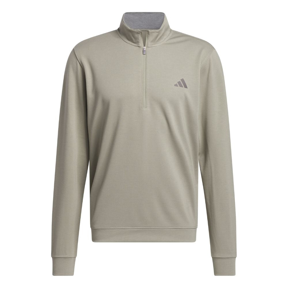 adidas Elevated Mens 1/4 Zip Golf Pullover Top 2024 - IU4492 Silver Pebble M 