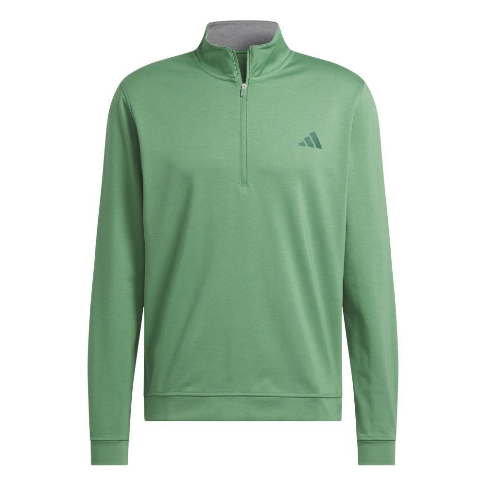 adidas Elevated Mens 1/4 Zip Golf Pullover Top - IW0499 Preloved Green M