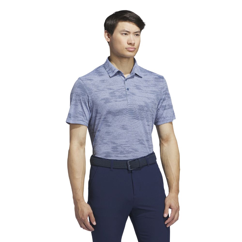 adidas Ultimate365 Textured Stripe Golf Polo Shirt - IW1410