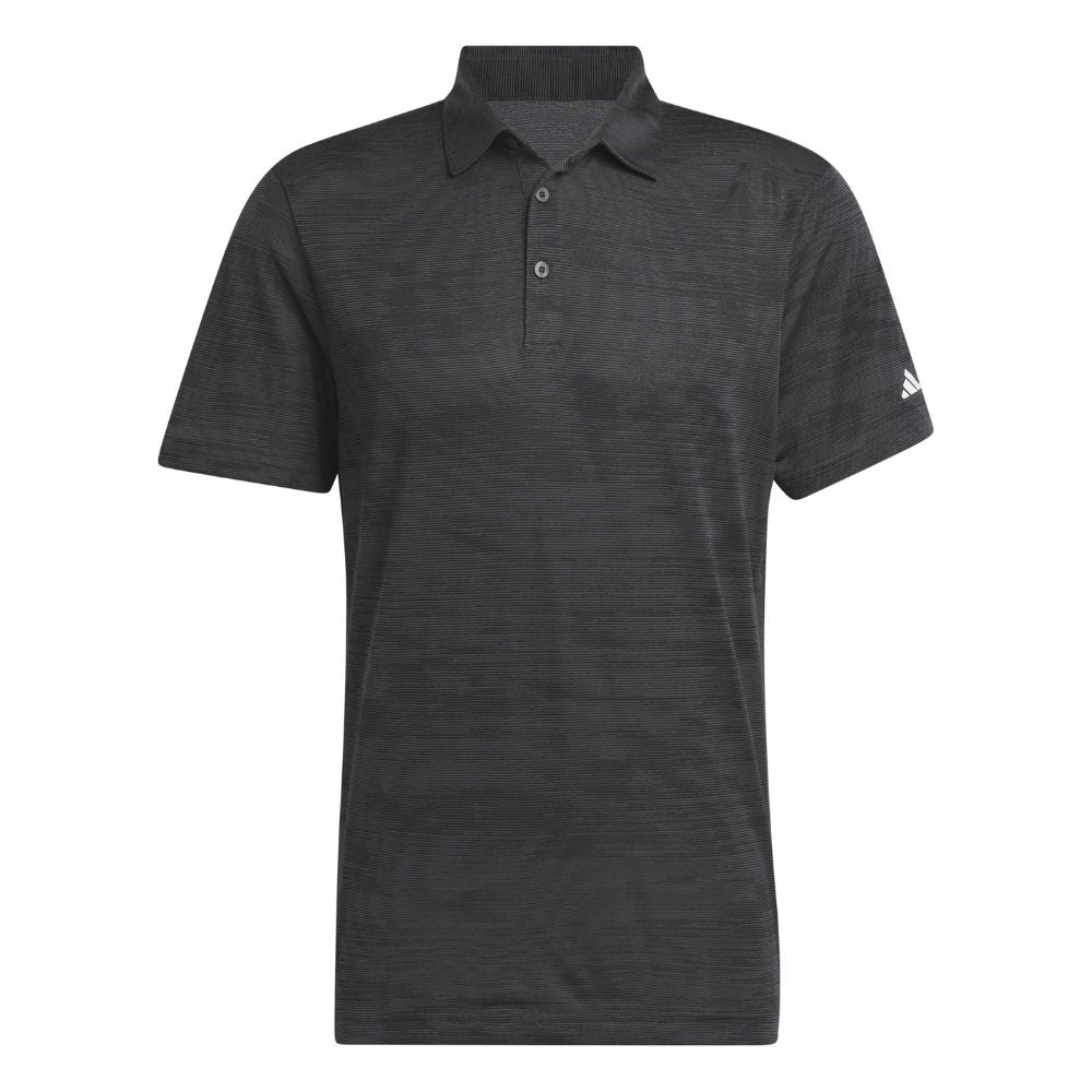 adidas Ultimate365 Textured Stripe Golf Polo Shirt 2024 - IW1411 Carbon / Black M 