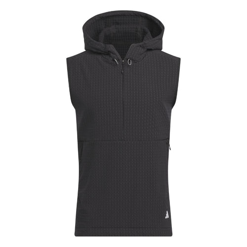 adidas Ultimate365 Tour WIND.RDY 1/2 Zip Mens Golf Windproof Top 2024 - IW2817 Black M 