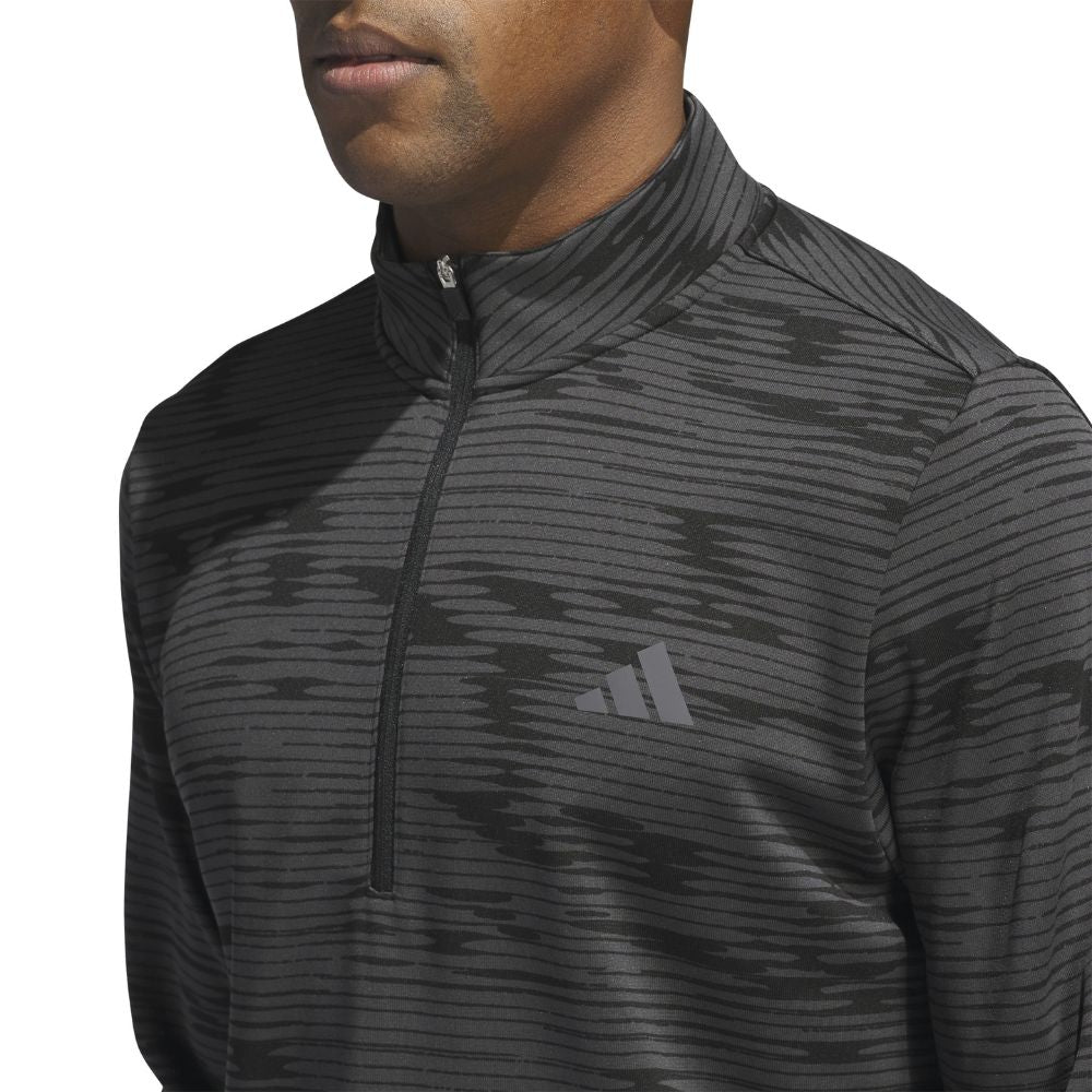 adidas Ultimate365 Linear Stripe 1/4 Zip Mens Golf Pullover Top 2024 - IW3991   