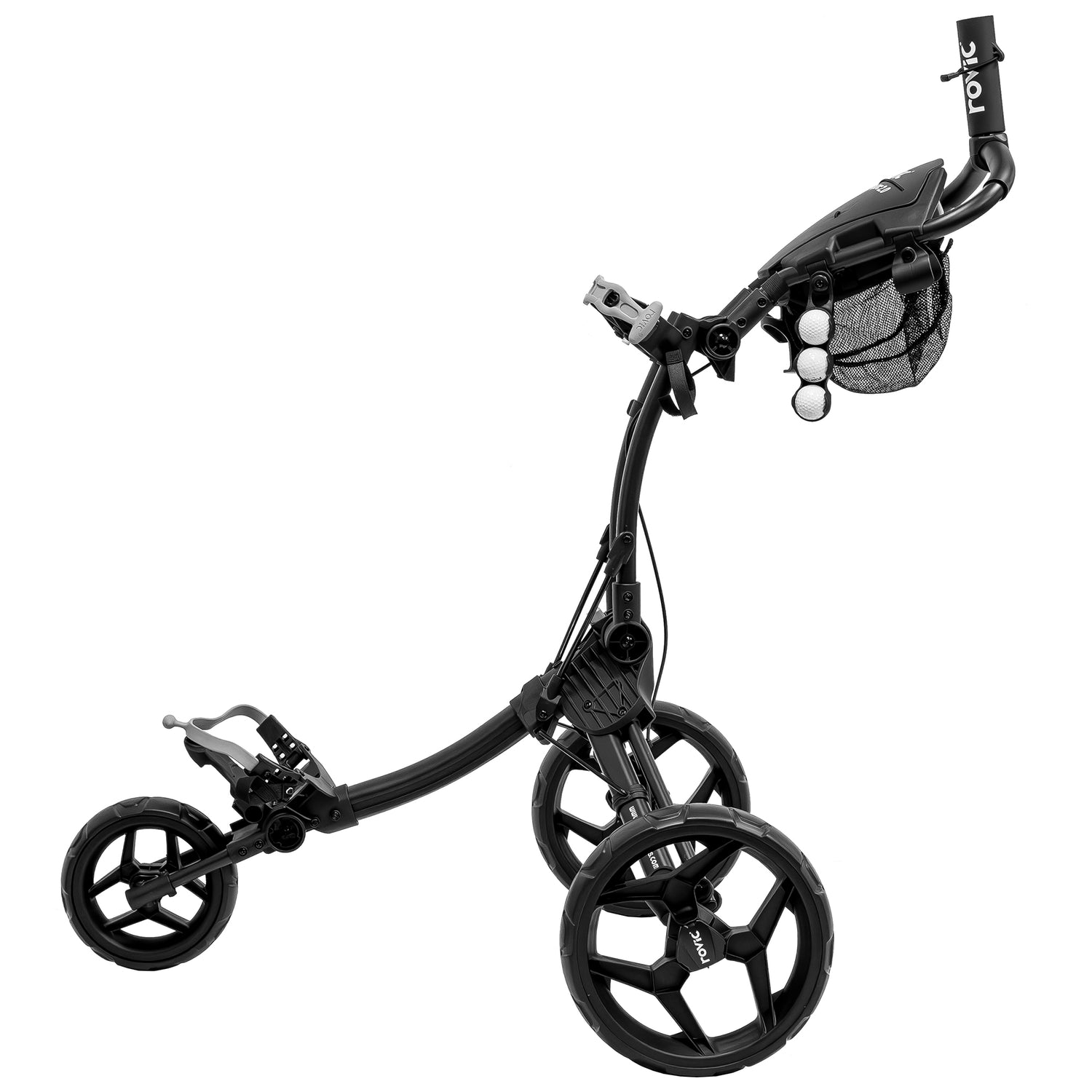 Clicgear Rovic RV1C 2.0 3 Wheeled Golf Trolley + Free Umbrella Holder