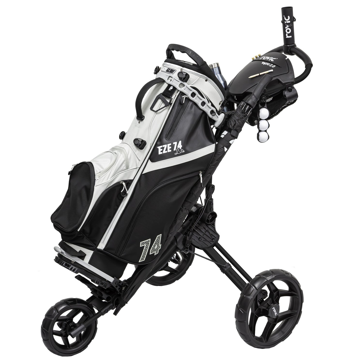 Clicgear Rovic RV1C 2.0 3 Wheeled Golf Trolley Charcoal/Black  