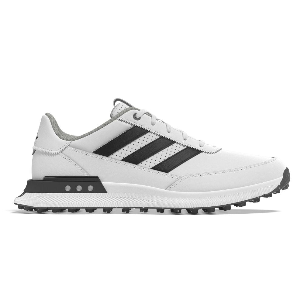 adidas S2G Mens Leather Spikeless Golf Shoes 2025 - JI4034 White / Core Black / Grey Two 8