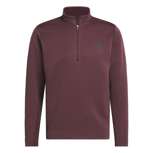 adidas Ultimate365 DWR Textured 1/4 Zip Mens Pullover Golf Top 2025 - JJ1750 Aurora Ruby JJ1750 M