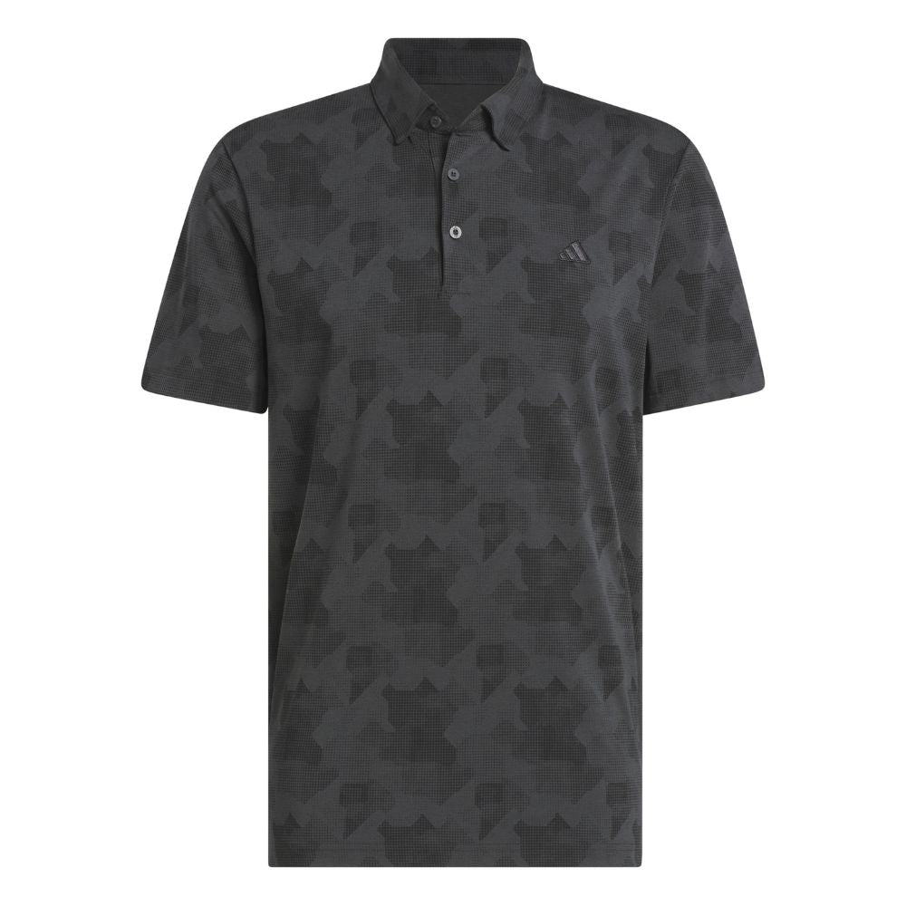 adidas Go-To Print Mens Golf Polo Shirt 2025 - JM5596 Carbon / Black M