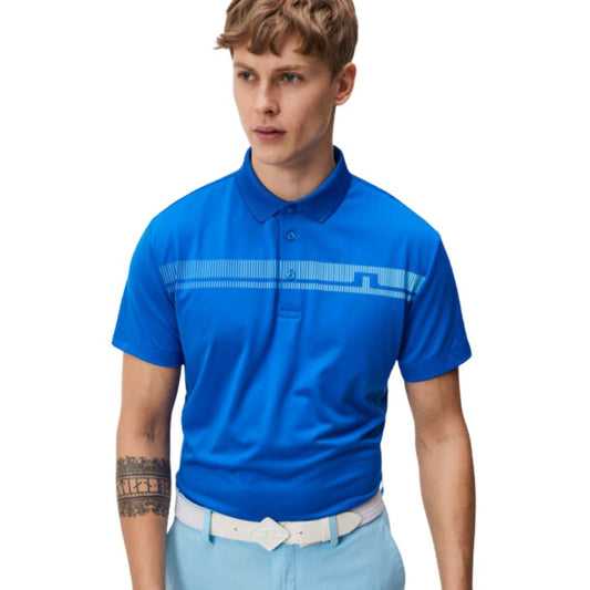 J.Lindeberg Klas Regular Fit Mens Golf Polo Shirt - Nautical Blue Nautical Blue M 
