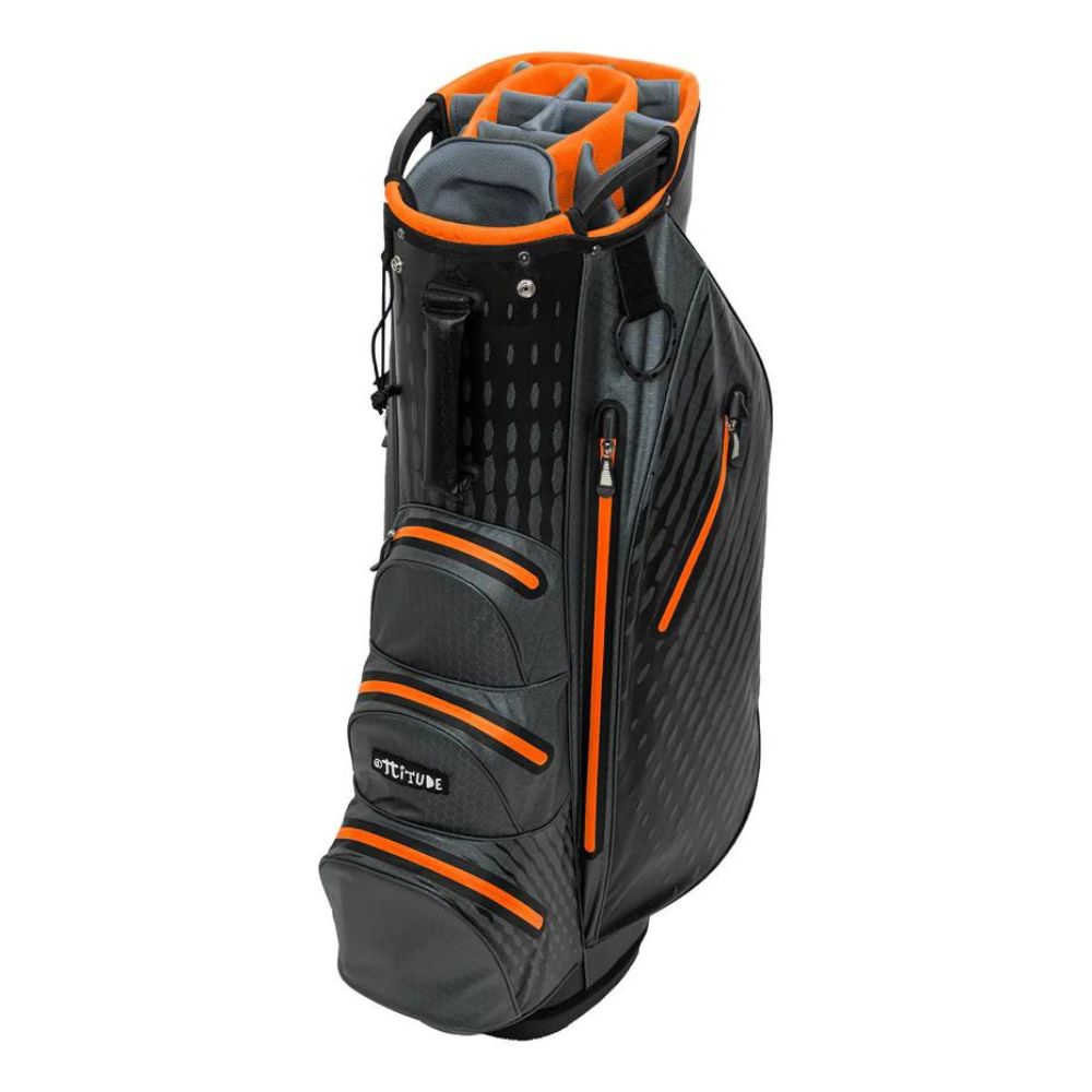 Lynx Golf Attitude Waterproof Cart Bag Charcoal/Orange  