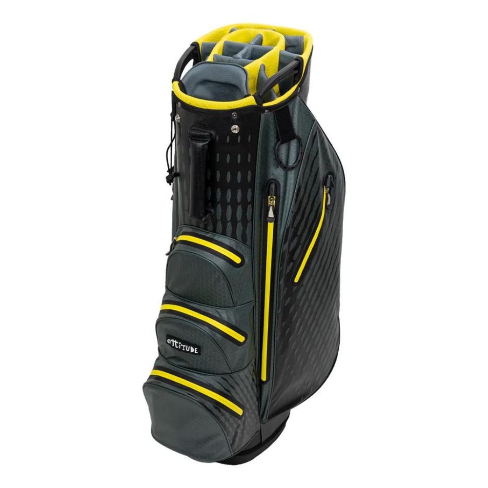 Lynx Golf Attitude Waterproof Cart Bag Charcoal/Yellow  