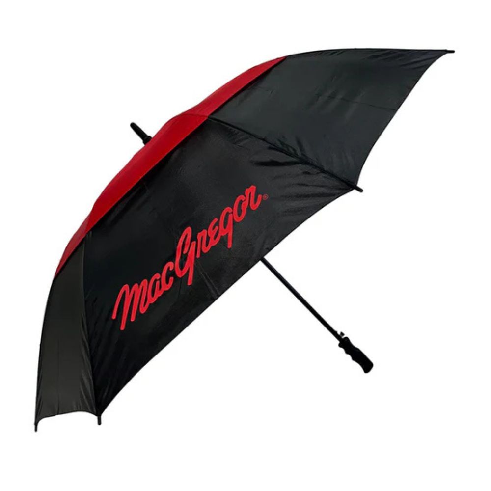 MacGregor Golf 64" Double Canopy Golf Umbrella Black/Red