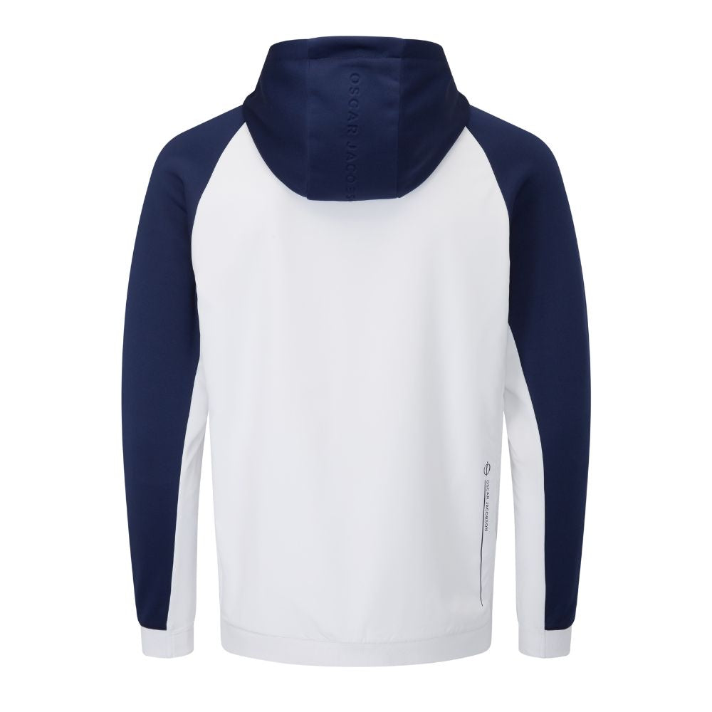 Oscar Jacobson Oakways Mens Golf Hoodie 2024 - White/Navy   