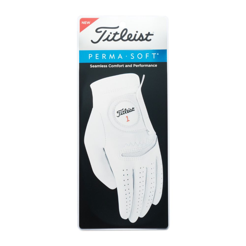 Titleist Permasoft Leather Golf Glove 2025 S Left Hand (Right Handed Golfer) White