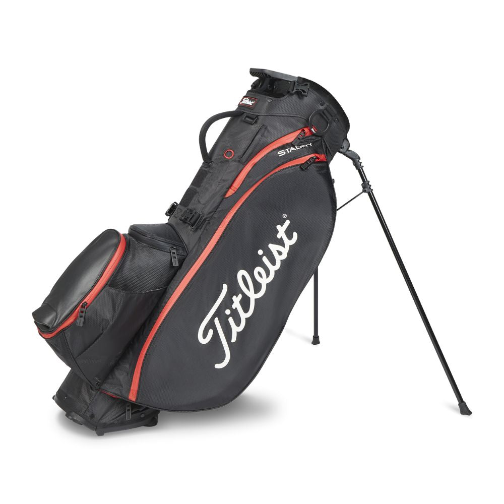 Titleist Players 5 StaDry Golf Stand Bag 2025 - Black / Red Black / Red