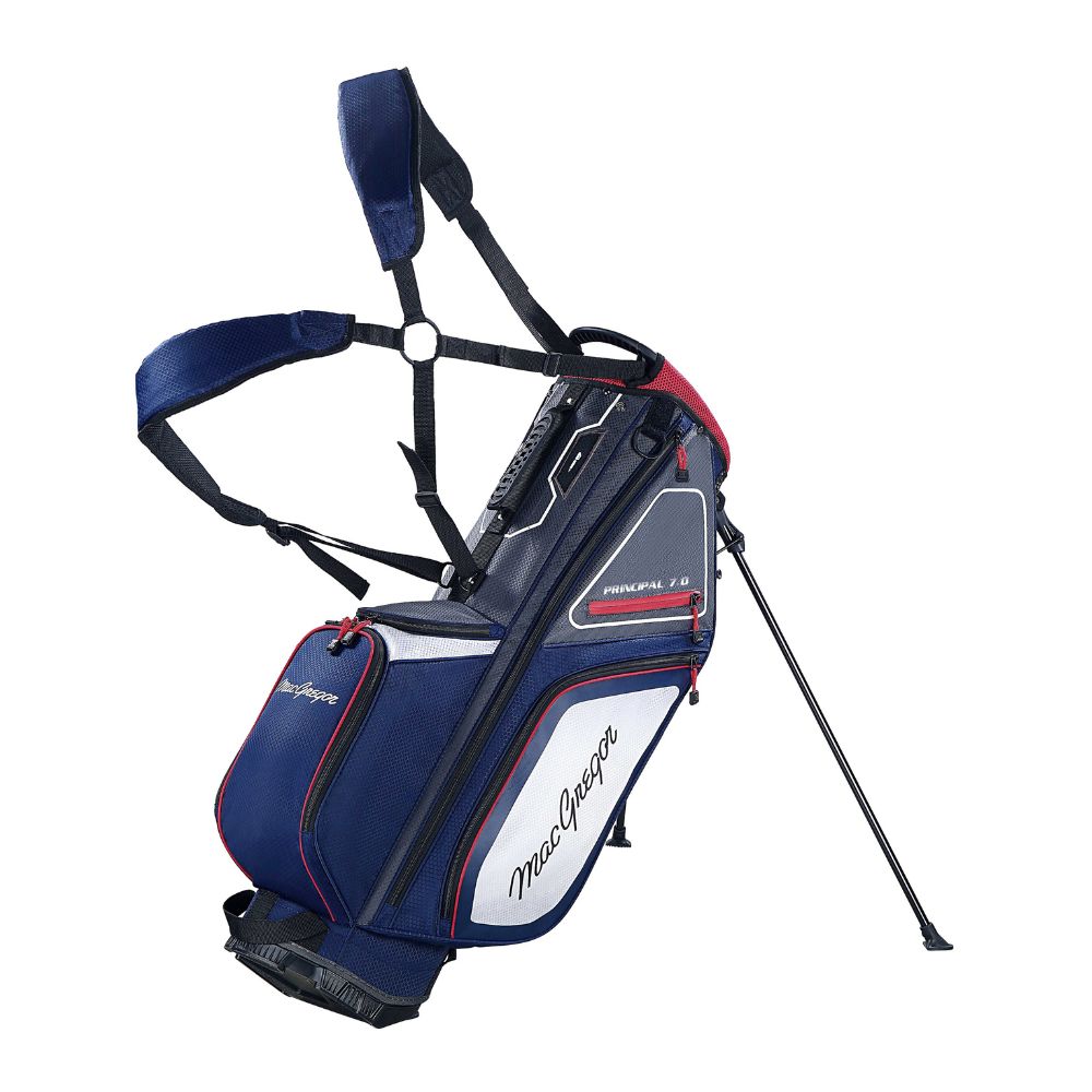 MacGregor Principal 9.5" Golf Stand Bag Navy/Grey/Red  