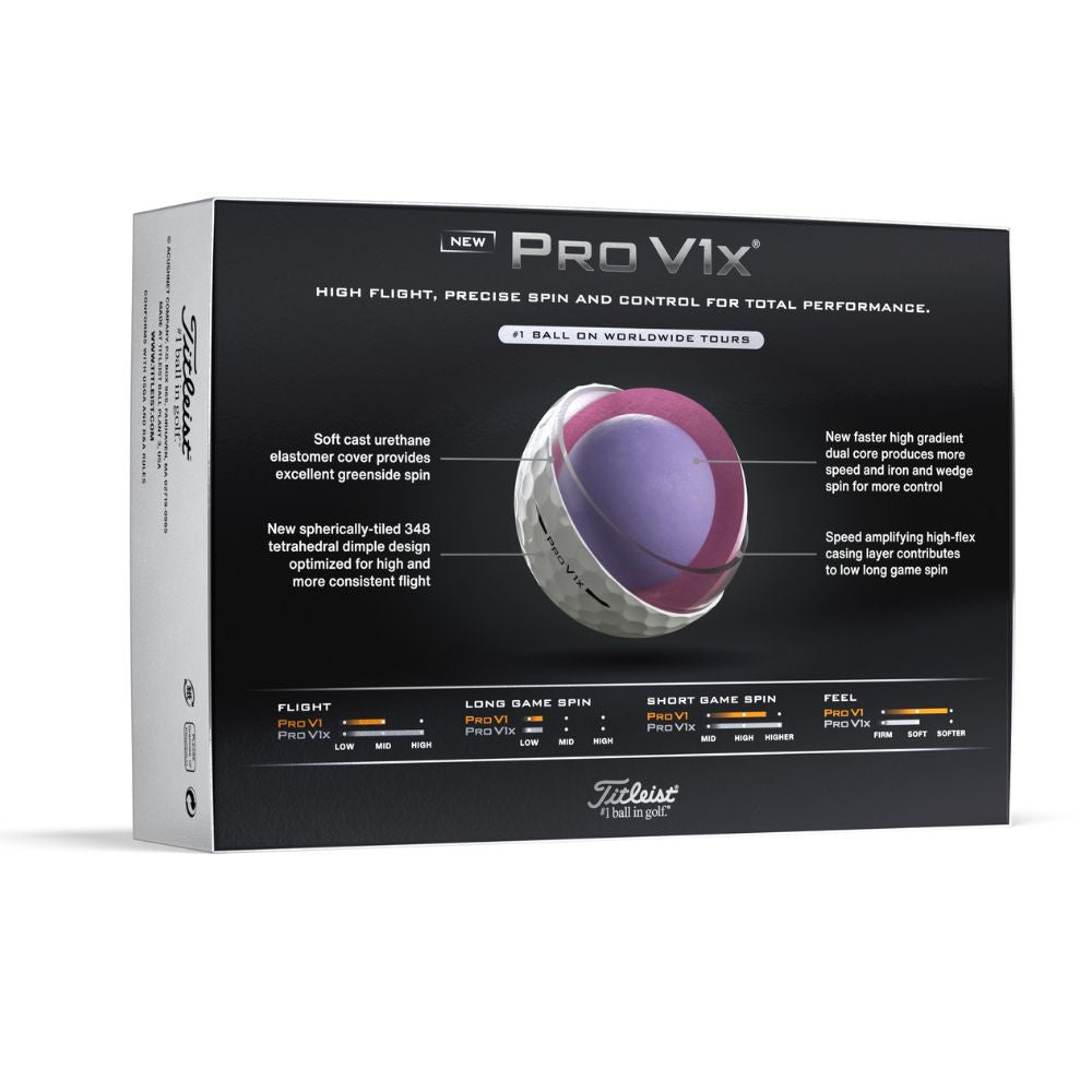 Titleist Pro V1x Golf Balls 2025 - White