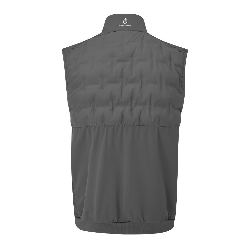 Oscar Jacobson Quinn Mens Golf Gilet 2024 - Pewter   