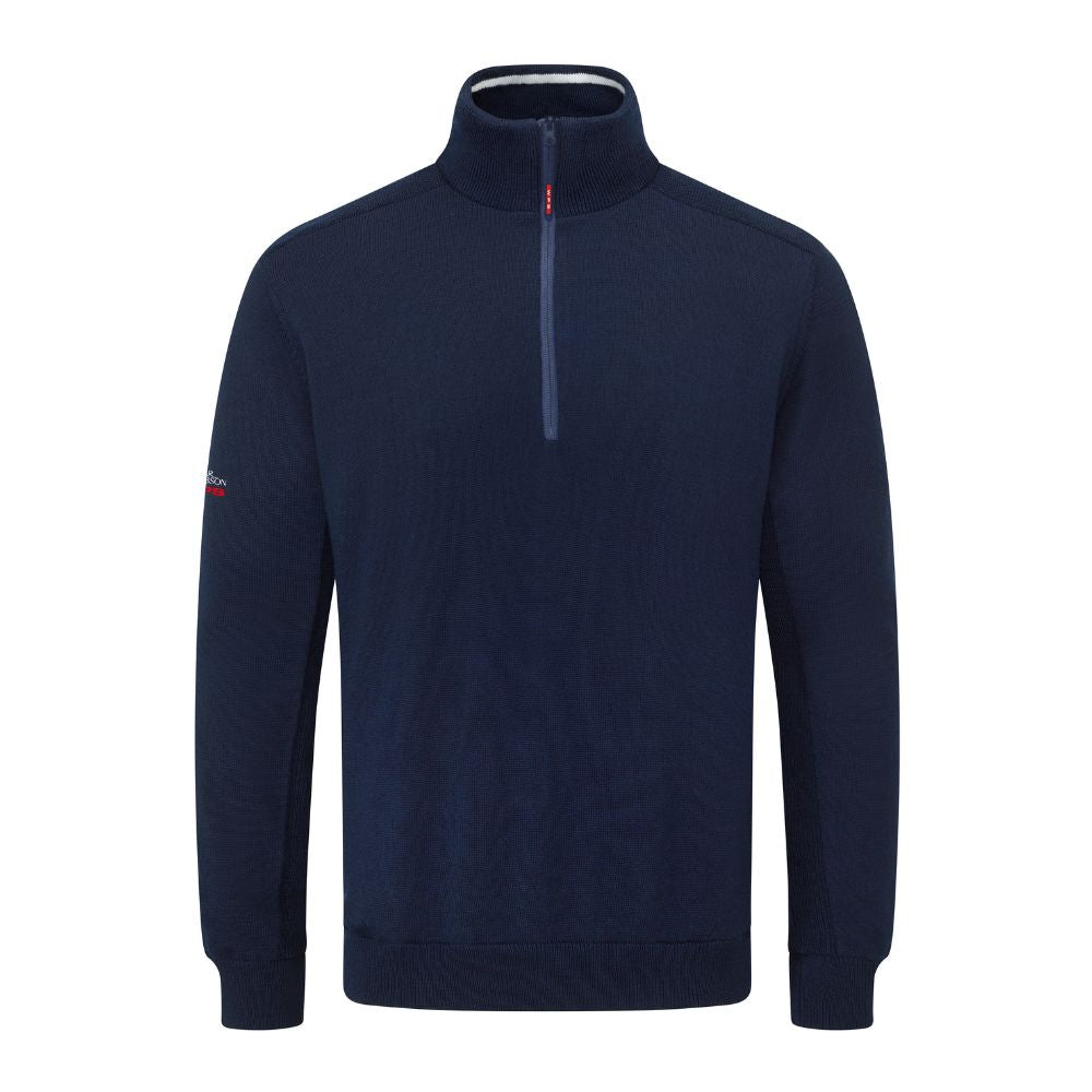 Oscar Jacobson Rumsey 1/4 Zip Mens Merino Lined Pullover Golf Top 2024 - Navy Navy M 