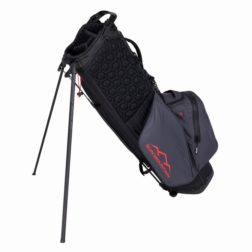 Sun Mountain H2NO 4-Way Waterproof Golf Stand Bag 2025 - Black / Steel / Red