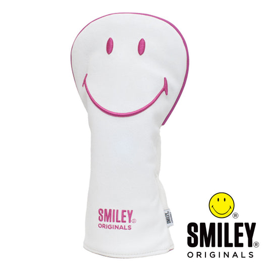 Smiley Original Classic Driver Headcover - White/Pink White/Pink