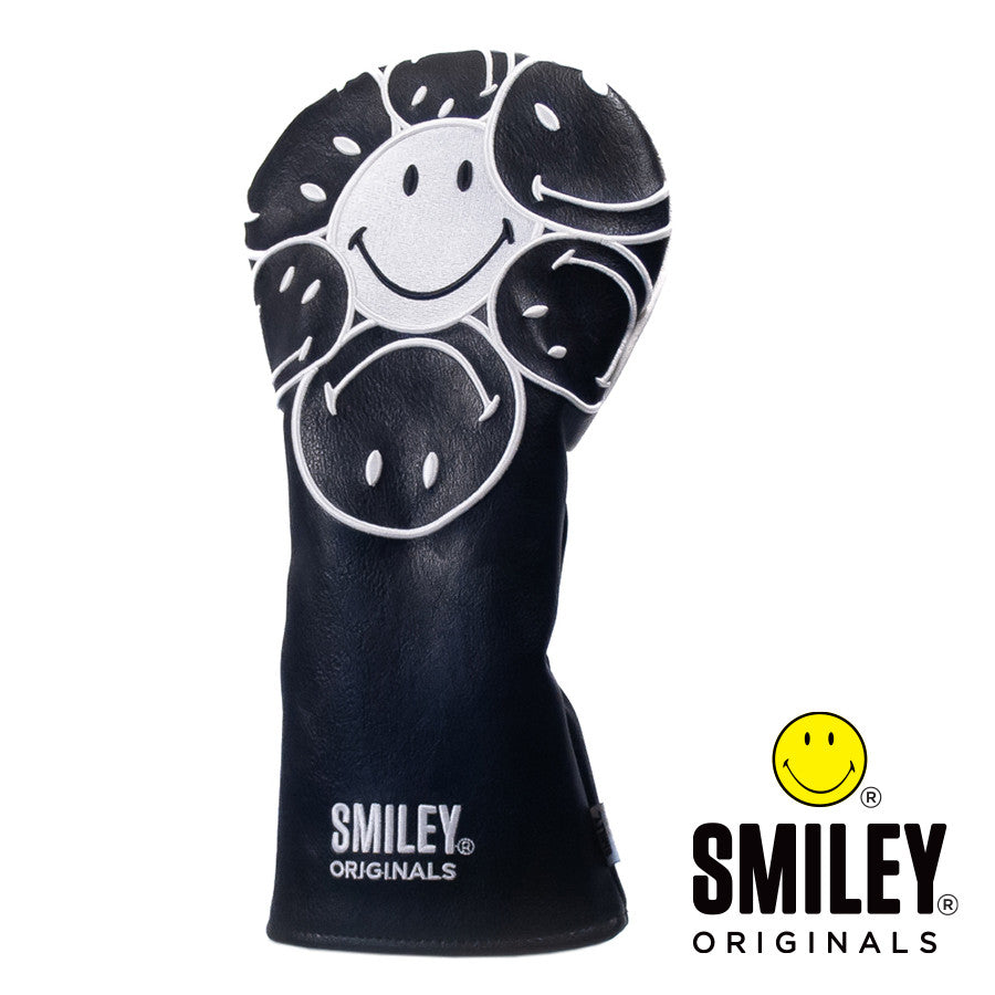 Smiley Original Stacked Driver Headcover - Black/White Black/White