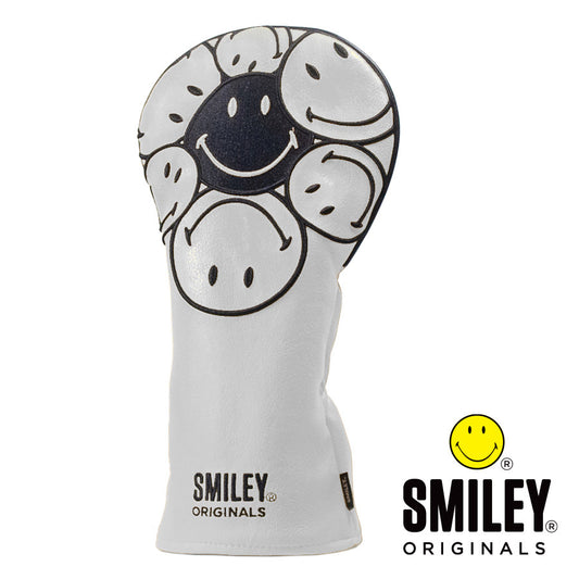 Smiley Original Stacked Driver Headcover - White/Black White/Black