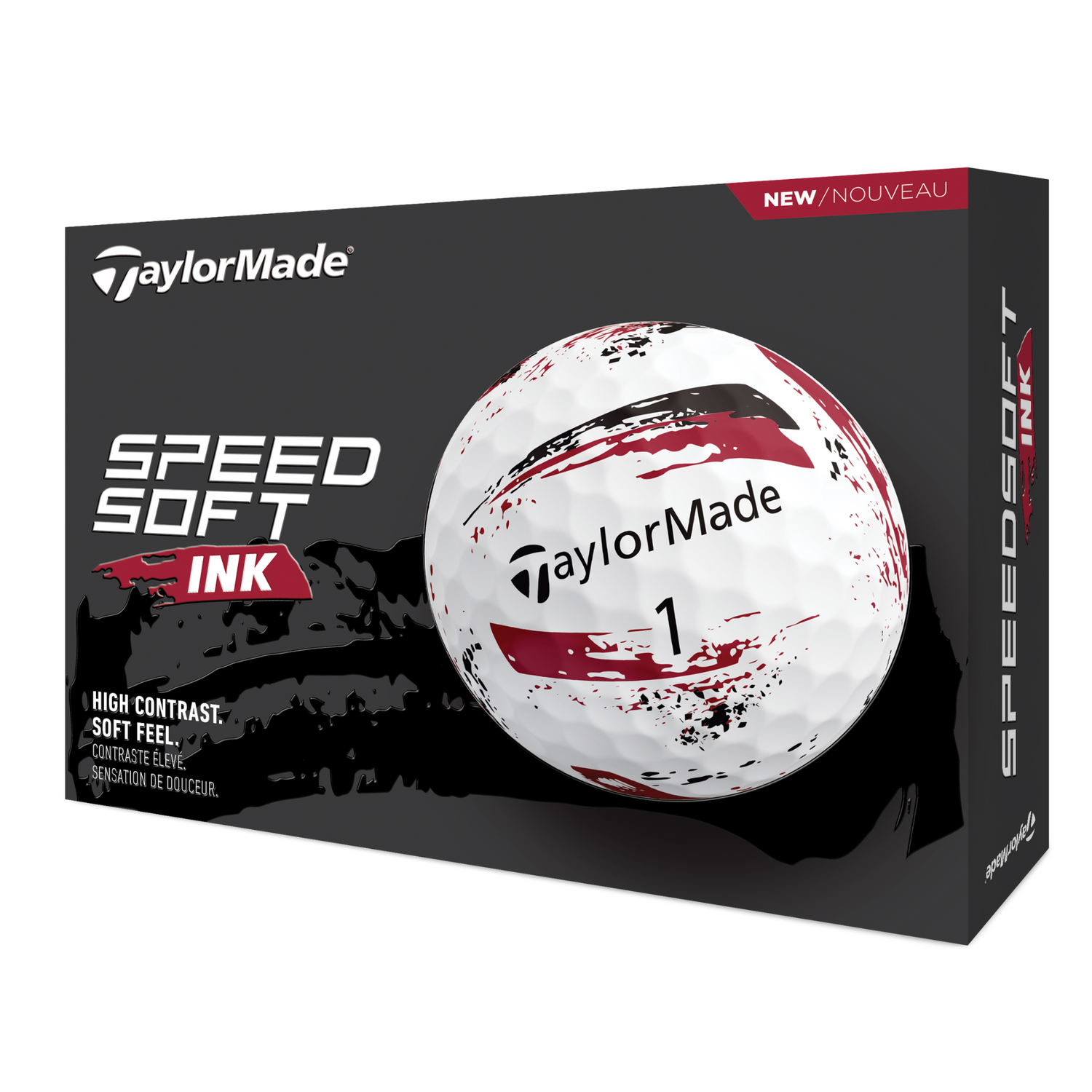 TaylorMade Golf SpeedSoft Golf Balls 2024 - Ink Red   