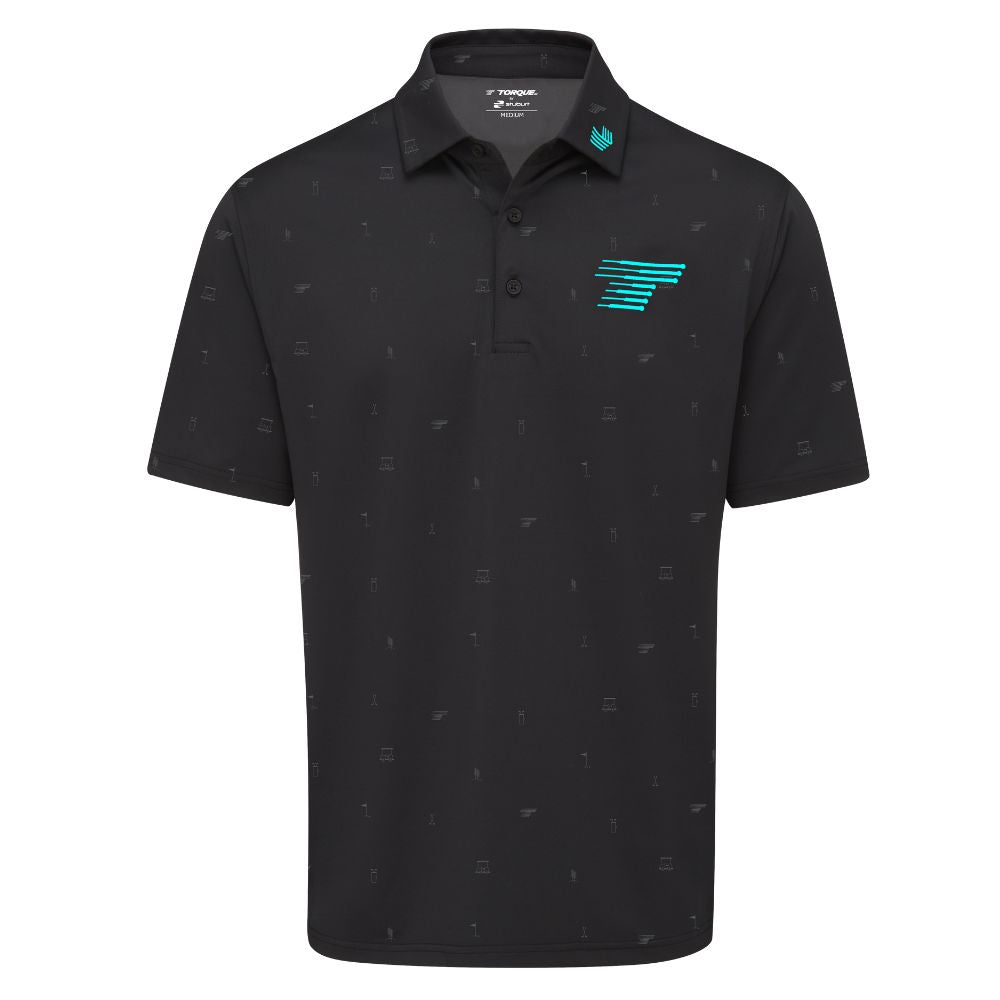 Stuburt Lima Mens Golf Polo Shirt - LIV Team Torque Black M