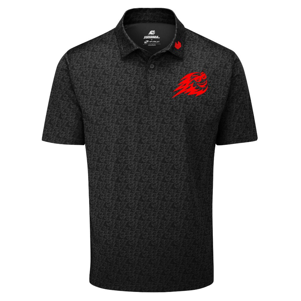 Stuburt Sergio Mens Golf Polo Shirt - LIV Team Fireballs Black S